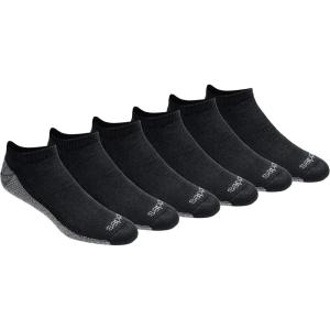 Dickies Men’s Dri-Tech Moisture Control No Show/Low Cut Socks, Available in M-XXL (6, 12 Pairs)(Black (6 Pairs))