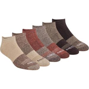 Dickies Men’s Dri-Tech Moisture Control No Show/Low Cut Socks, Available in M-XXL (6, 12 Pairs)(Brown Marl (6 Pairs))