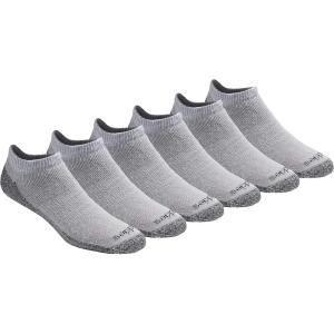 Dickies Men’s Dri-Tech Moisture Control No Show/Low Cut Socks, Available in M-XXL (6, 12 Pairs)(Grey (6 Pairs))
