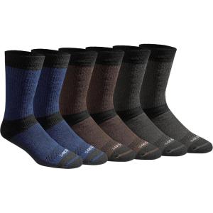 Dickies Men’s Dri-tech Moisture Control Max Full Cushion Crew Socks, Available in M-xl (6, 12 Pairs)(Blue)