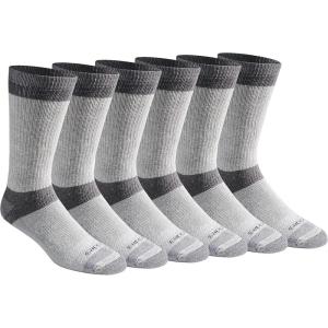 Dickies Men’s Dri-tech Moisture Control Max Full Cushion Crew Socks, Available in M-xl (6, 12 Pairs)(Grey (6 Pairs))