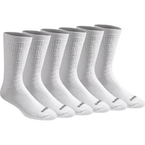 Dickies Men’s Dri-tech Moisture Control Max Full Cushion Crew Socks, Available in M-xl (6, 12 Pairs)(Solid White (6 Pairs))