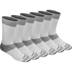 Dickies Men’s Dri-tech Moisture Control Max Full Cushion Crew Socks, Available in M-xl (6, 12 Pairs)(White (6 Pairs))