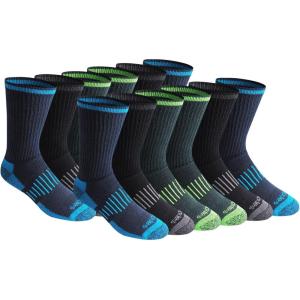 Dickies Men’s Dri-tech Original Moisture Control Crew Socks, Available in M-xxl (6, 12, 18 Pairs)(Black Bright (12 Pairs))