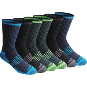 Dickies Men’s Dri-tech Original Moisture Control Crew Socks, Available in M-xxl (6, 12, 18 Pairs)(Black Bright (6 Pairs))