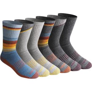 Dickies Men’s Dri-tech Original Moisture Control Crew Socks, Available in M-xxl (6, 12, 18 Pairs)(Blue Assort (6 Pairs))