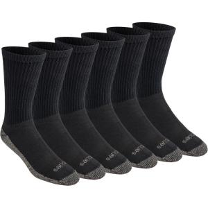 Dickies Men’s Dri-tech Original Moisture Control Crew Socks, Available in M-xxl (6, 12, 18 Pairs)(Copper Black (6 Pairs))