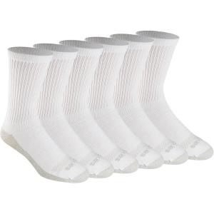 Dickies Men’s Dri-tech Original Moisture Control Crew Socks, Available in M-xxl (6, 12, 18 Pairs)(Copper White (6 Pairs))