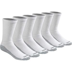 Dickies Men’s Dri-tech Original Moisture Control Crew Socks, Available in M-xxl (6, 12, 18 Pairs)(White (6 Pairs))