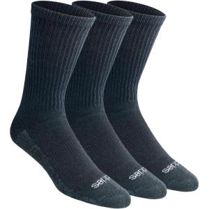Dickies Men’s Dri-tech Original Moisture Control Crew Socks, Available in M-xxl (6, 12, 18 Pairs)(Wool Blend Black (3 Pairs))