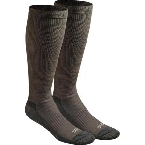 Dickies Men’s Light Compression Comfort Over-The-Calf Socks, Available in M-XXL (2, 4 Pairs)(Brown (2 Pairs))