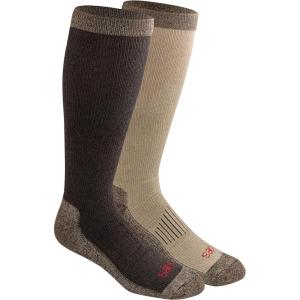 Dickies Men’s Light Compression Comfort Over-The-Calf Socks, Available in M-XXL (2, 4 Pairs)(Brown Marl (2 Pairs))