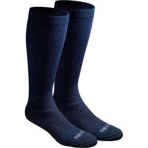Dickies Men’s Light Compression Comfort Over-The-Calf Socks, Available in M-XXL (2, 4 Pairs)(Navy (2 Pairs))