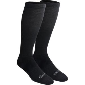 Dickies Men’s Light Compression Comfort Over-The-Calf Socks, Available in M-XXL (2, 4 Pairs)(Solid Black (2 Pairs))