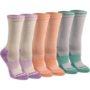 Dickies Women’s Dri-Tech Essential Moisture Control Crew Socks, Available in S-XL (6, 12 Pairs)(Light Fashion Asst (6 Pairs))