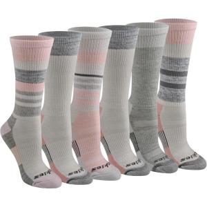Dickies Women’s Dri-Tech Fashion Moisture Control Crew Socks (6, 12 Pairs)(Grey Mountain (6 Pairs))