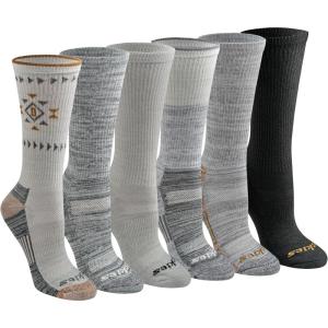 Dickies Women’s Dri-Tech Fashion Moisture Control Crew Socks (6, 12 Pairs)(Grey Tribal (6 Pairs))