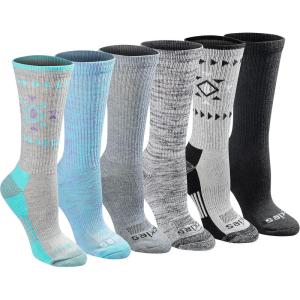 Dickies Women’s Dri-Tech Fashion Moisture Control Crew Socks (6, 12 Pairs)(Tribal (6 Pairs))