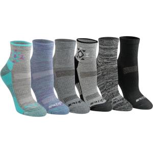 Dickies Women’s Dri-tech Moisture Wicking Quarter Socks (6 & 12 Pairs)(Tribal (6 Pairs))