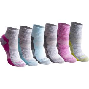 Dickies Women’s Dri-tech Moisture Wicking Quarter Socks (6 & 12 Pairs)(White Fashion Assorted (6 Pairs))