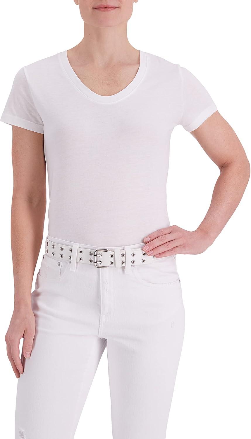 image:imageDickies Womens Leather Casual BeltWhite Grommet