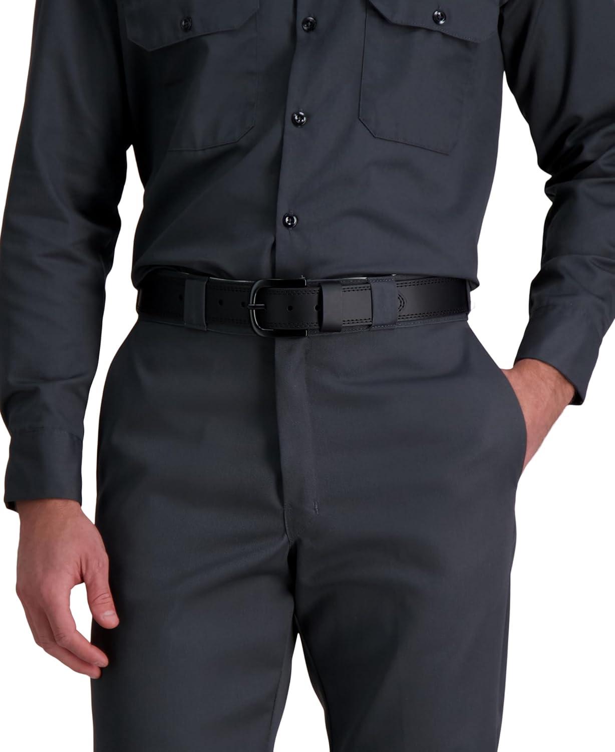 image:imageDickies mens Genuine Leather Belt Durable Casual Style Regular amp Big and Tall SizesBlack