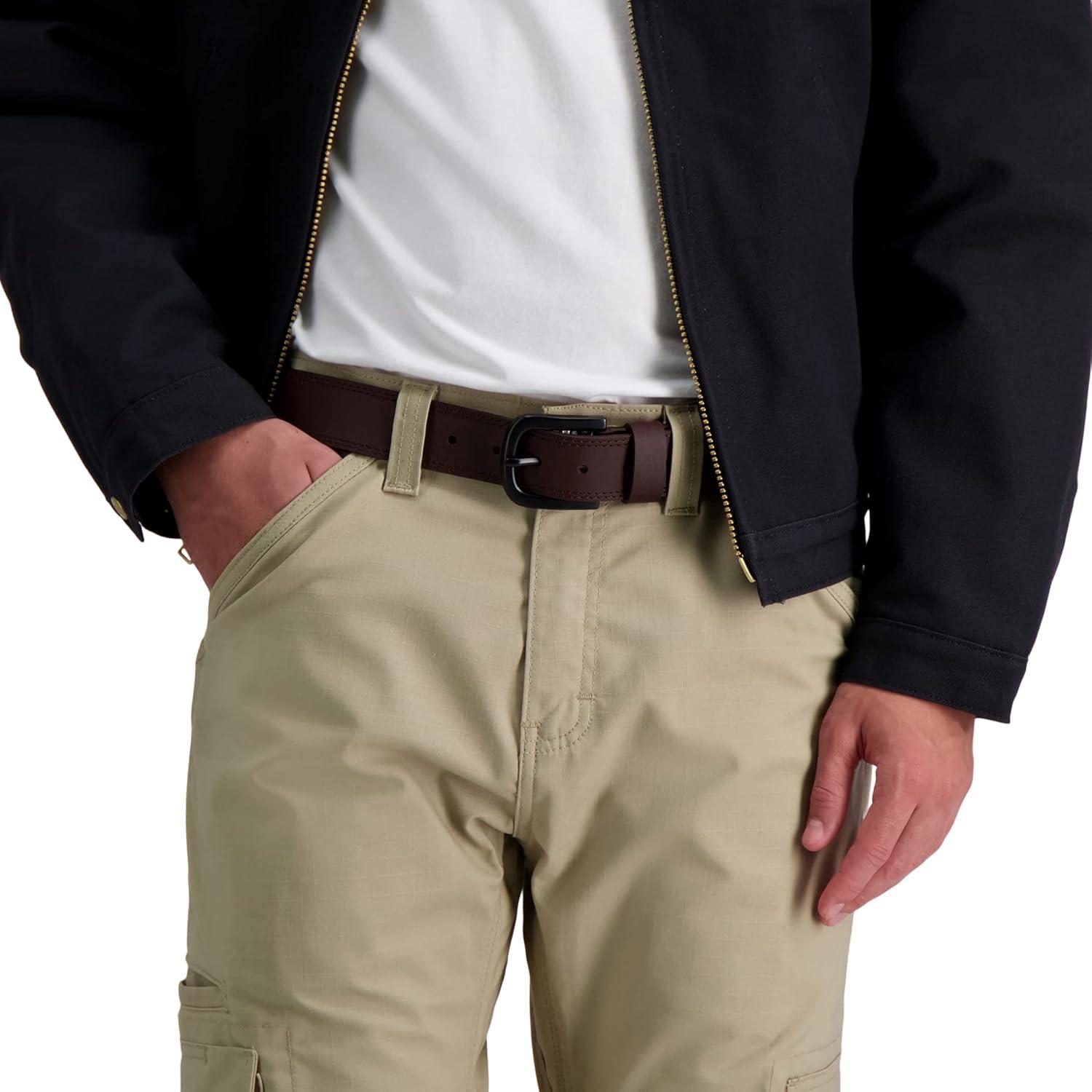 image:imageDickies mens Genuine Leather Belt Durable Casual Style Regular amp Big and Tall SizesBrown