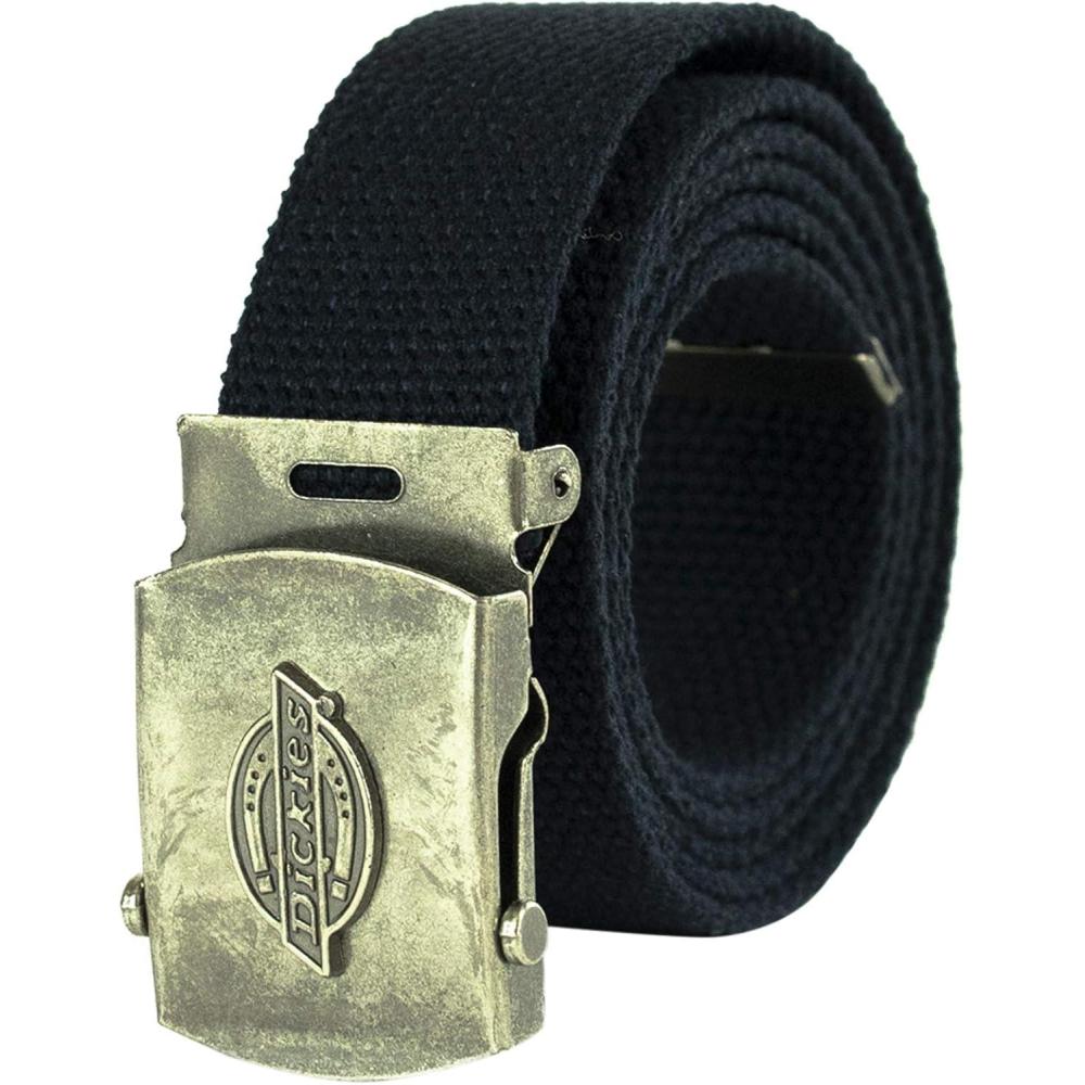 image:imageDickies Mens Cotton Web Belt With Military Logo BuckleDark Navy