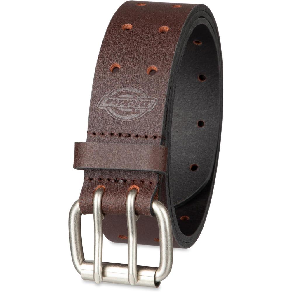 image:imageDickies Mens Double Prong Leather Work Belt Fully Adjustable Regular amp Big and Tall SizesBrown