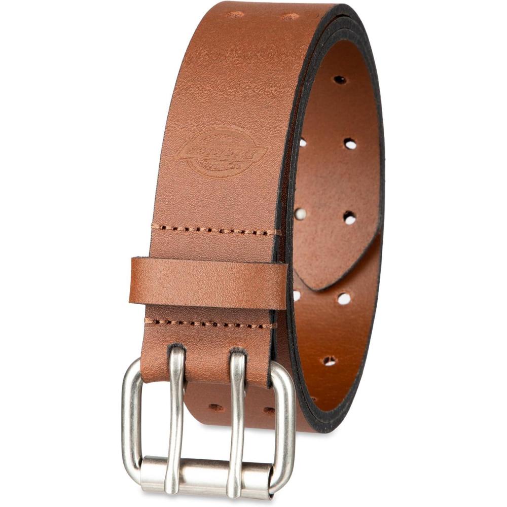 image:imageDickies Mens Double Prong Leather Work Belt  Fully Adjustable Regular amp Big and Tall SizesTan
