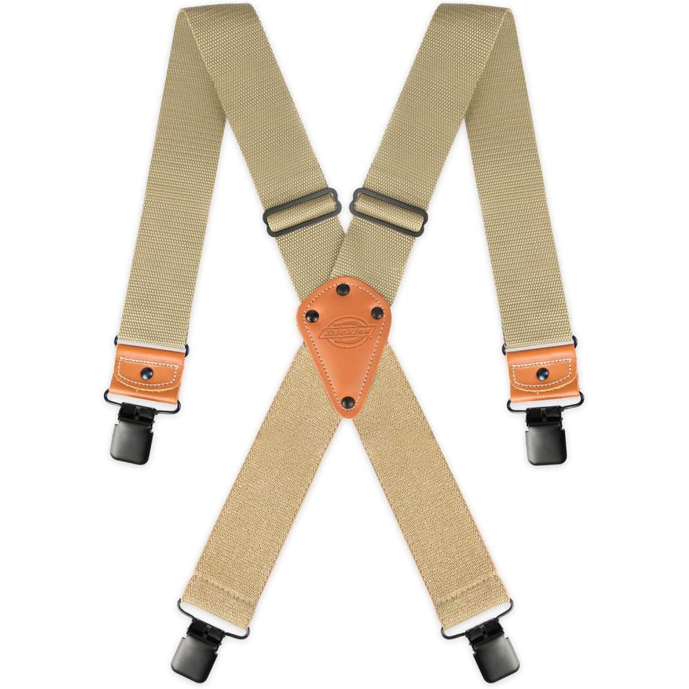 image:imageDickies Mens Industrial Strength Suspenders HeavyDuty ClipOn SupportKhaki