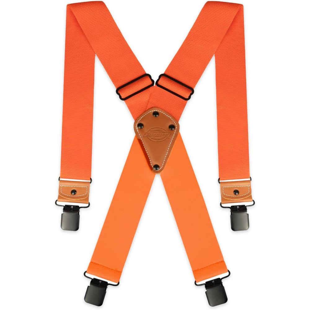 image:imageDickies Mens Industrial Strength Suspenders HeavyDuty ClipOn SupportNeon Orange