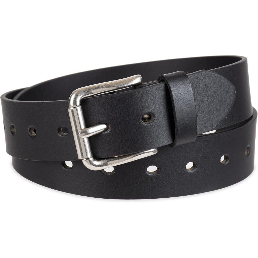 image:imageDickies Womens Fully Adjustable Perforated Casual Jean Workwear Belt With Roller Bar BuckleBlack