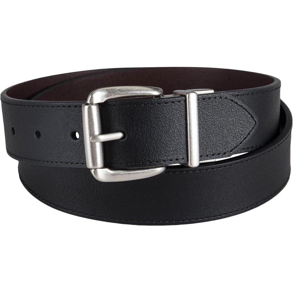 image:imageDickies Womens TwoinOne Reversible Casual Jean Workwear BeltBlackBrown