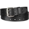 Dickies Men’s Double Prong Leather Work Belt – Fully Adjustable, Regular & Big and Tall Sizes(Black)