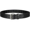 Dickies Men’s Double Prong Leather Work Belt – Fully Adjustable, Regular & Big and Tall Sizes(Black)