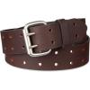 Dickies Men’s Double Prong Leather Work Belt – Fully Adjustable, Regular & Big and Tall Sizes(Brown)