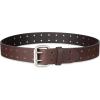 Dickies Men’s Double Prong Leather Work Belt – Fully Adjustable, Regular & Big and Tall Sizes(Brown)