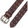 Dickies Men’s Double Prong Leather Work Belt – Fully Adjustable, Regular & Big and Tall Sizes(Brown)