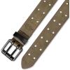 Dickies Men’s Double Prong Leather Work Belt – Fully Adjustable, Regular & Big and Tall Sizes(Olive Perforated)