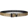 Dickies Men’s Double Prong Leather Work Belt – Fully Adjustable, Regular & Big and Tall Sizes(Olive Perforated)