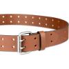 Dickies Men’s Double Prong Leather Work Belt – Fully Adjustable, Regular & Big and Tall Sizes(Tan)