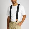 Dickies Men’s Industrial Strength Suspenders – Heavy-Duty Clip-On Support(Black)