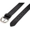 Dickies Women’s Casual Leather Jean Workwear Belt With Round Harness Buckle(Black Solid)