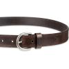 Dickies Women’s Casual Leather Jean Workwear Belt With Round Harness Buckle(Brown)