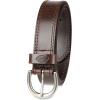 Dickies Women’s Casual Leather Jean Workwear Belt With Round Harness Buckle(Brown)