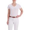 Dickies Women’s Casual Leather Jean Workwear Belt With Round Harness Buckle(Cognac Solid)