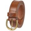 Dickies Women’s Casual Leather Jean Workwear Belt With Round Harness Buckle(Cognac Solid)