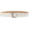 Dickies Women’s Fully Adjustable Perforated Casual Jean Workwear Belt With Roller Bar Buckle(White)