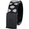 Dickies Women’s Fully Adjustable Tonal Compression Plaque Buckle Fabric Belt(Black Logo)